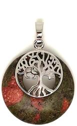 R. M. ékszer Fánk medál életfa unakit 3cm (020771)