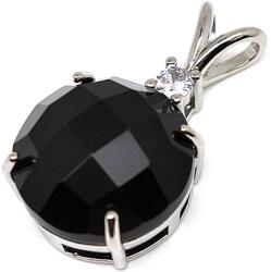 R. M. ékszer Kerek medál fém faz Obszidián 16mm (021849)