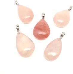 R. M. ékszer Csepp medál Rózsakvarc (MDG) (020843)