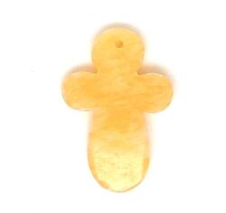 R. M. ékszer Átfúrt medál Kalcit nar Kopt kereszt kerek 3x4cm (021180)