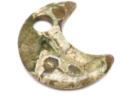 R. M. ékszer Riolit medál átfúrt félhold 30mm (021346)