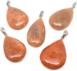 R. M. ékszer Csepp medál Holdkő barack AA (MDG) (021024)