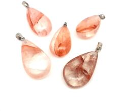 R. M. ékszer Csepp medál Hematoid kvarc vörös AA (MDG) (020836)