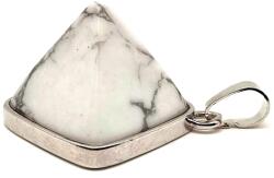 R. M. ékszer Piramis medál fémmel Howlit 2x2cm (021236)