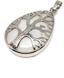 R. M. ékszer Felezett csepp medál fa hegyikristály 25x35mm (021483)