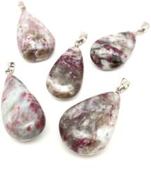 R. M. ékszer Csepp medál Rubellit kvarc AA (MDG) (020842)