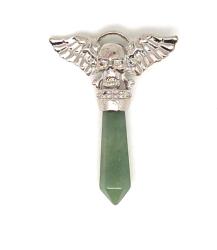 R. M. ékszer Koponya szárnyas medál fém aventurin 4, 5cm (020971)