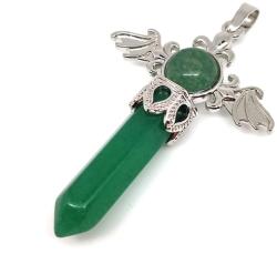 R. M. ékszer Csúcs medál fém szárny Aventurin 4x5cm (021825)