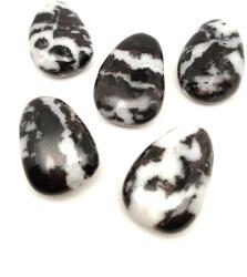 R. M. ékszer Átfúrt Jáspis zebra csepp medál 25/30mm (021807)