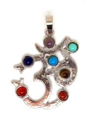 R. M. ékszer Csakra medál fém Om 3x4cm (020736)