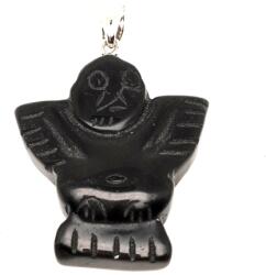 R. M. ékszer Medál bagoly ónix 3x3cm (021157)