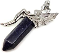 R. M. ékszer Csúcs medál fém angyal Goldstone kék 2, 5x6cm (021843)