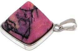 R. M. ékszer Piramis medál fémmel Rodonit 2x2cm (021559)