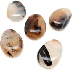 R. M. ékszer Átfúrt Achát dendrites csepp medál (020511)