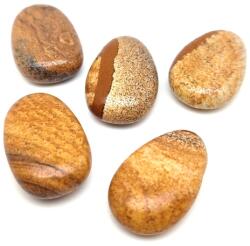 R. M. ékszer Átfúrt Jáspis kép csepp medál (020987)