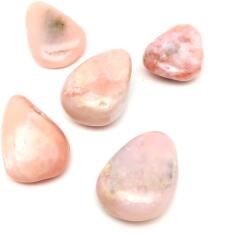 R. M. ékszer Átfúrt Opál pink csepp medál (020984)