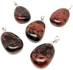 R. M. ékszer 20/25mm Obszidián mahagóni csepp medál (056544)