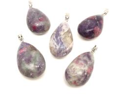 R. M. ékszer Csepp medál Lepidolit rubellittel AA (MDG) (021368)