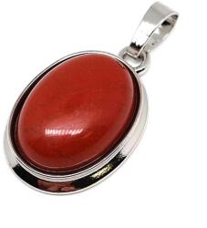 R. M. ékszer Ovális medál fém Jáspis vörös 1, 5x2cm (020832)