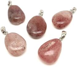 R. M. ékszer 20/25mm Eperkvarc csepp medál (056574)