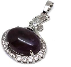R. M. ékszer Ovális medál fém str Ametiszt 2, 5x3cm (021678)