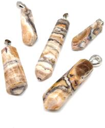 R. M. ékszer Ásvány medálok Csúcs medál Kalcit zebra 2, 5-5cm (021873)