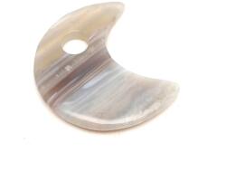 R. M. ékszer Achát botswana medál átfúrt félhold 35mm (021318)