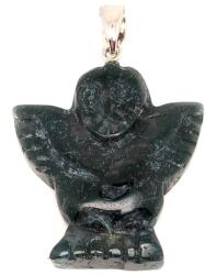 R. M. ékszer Medál bagoly moha achát 3x3cm (021159)