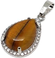 R. M. ékszer Csepp medál fém str Tigrisszem 17x25mm (021733)