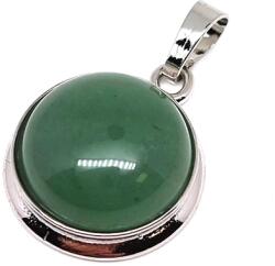 R. M. ékszer Kerek medál fém aventurin 2cm (020938)