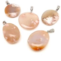 R. M. ékszer Lencse medál Achát virág AA (MDG) (021125)