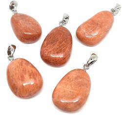 R. M. ékszer 20/25mm Holdkő krém csepp medál (056523)