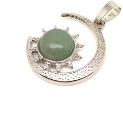 R. M. ékszer Hold nap medál fémmel Aventurin 25mm (021028)