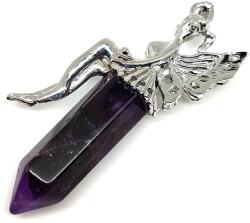 R. M. ékszer Csúcs medál fém angyal Ametiszt 2, 5x6cm (021835)