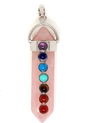 R. M. ékszer Csakra medál vogel Rózsakvarc 1x5cm (020690)