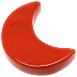 R. M. ékszer Jáspis vörös medál átfúrt félhold 33mm (021324)