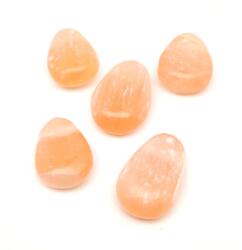 R. M. ékszer Átfúrt Szelenit narancs csepp medál (020897)