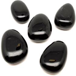 R. M. ékszer Átfúrt Obszidián csepp medál (020992)