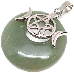 R. M. ékszer Fánk medál istennő Aventurin 3cm (021688)