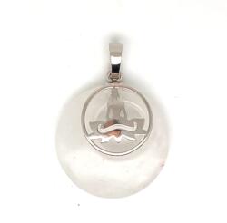 R. M. ékszer Fánk medál ülő buddha Hegyikristály 3cm (020728)