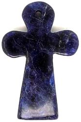 R. M. ékszer Átfúrt medál szodalit Kopt kereszt széles 25x40mm (021184)