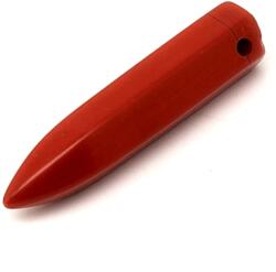 R. M. ékszer Jáspis vörös medál átfúrt csiszolt csúcs 35-45mm (021370)