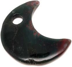 R. M. ékszer Achát indiai medál átfúrt félhold 35mm (021317)