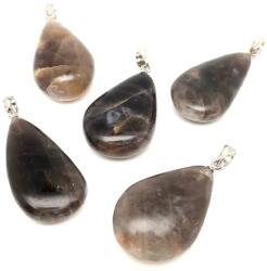 R. M. ékszer Csepp medál Holdkő fekete AA (MDG) (020844)