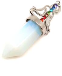 R. M. ékszer Csúcs medál fém buddha Opalit 12x60mm (021599)