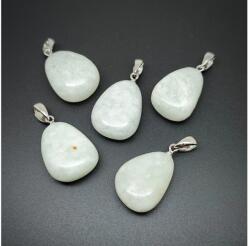 R. M. ékszer 20/25mm Üveg hópehely világos zöld csepp medál (056604)