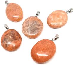 R. M. ékszer Lencse medál Holdkő barack AA (MDG) (020580)