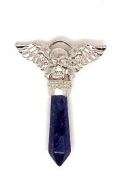R. M. ékszer Koponya szárnyas medál fém lapis 4, 5cm (020966)