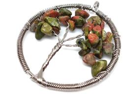 R. M. ékszer Életfa medál drótos unakit 5cm (021651)