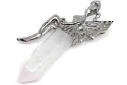 R. M. ékszer Csúcs medál fém angyal Hegyikristály 2, 5x6cm (021833)
